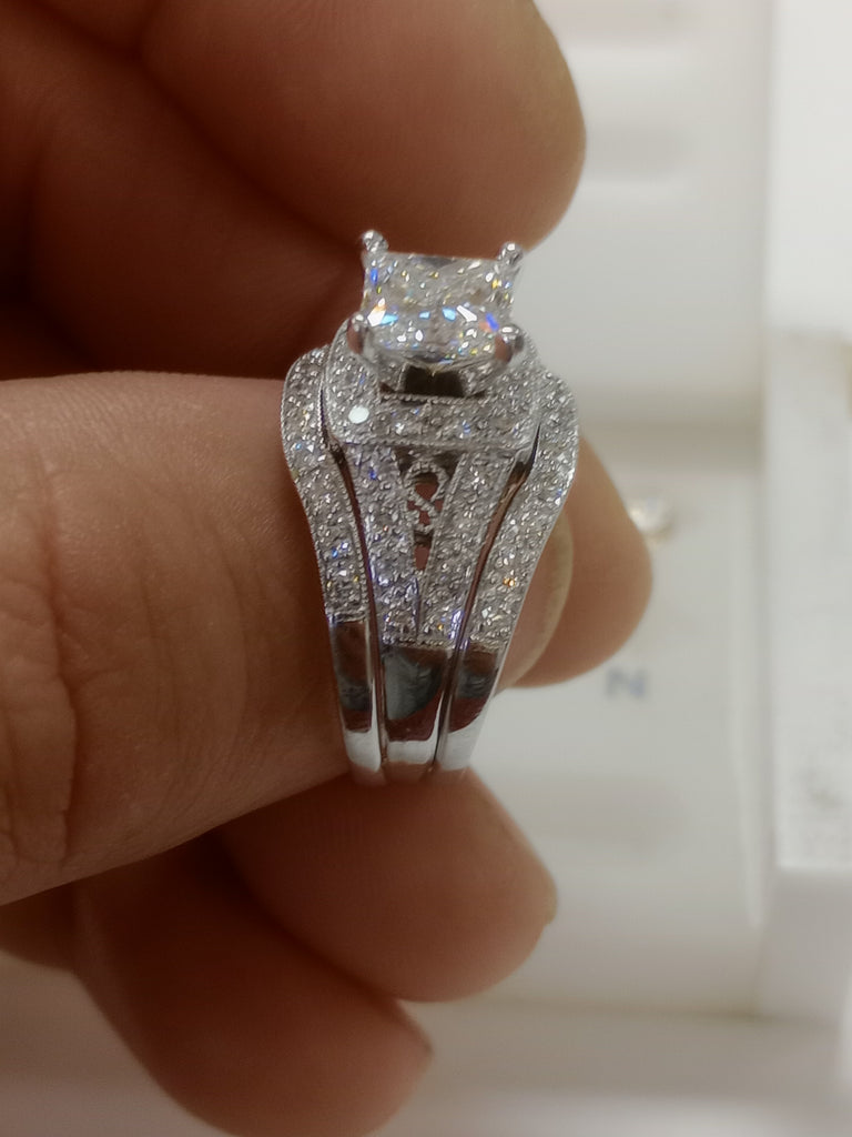 GIA 1.64 CT Princess Diamond, F, I1 Ring