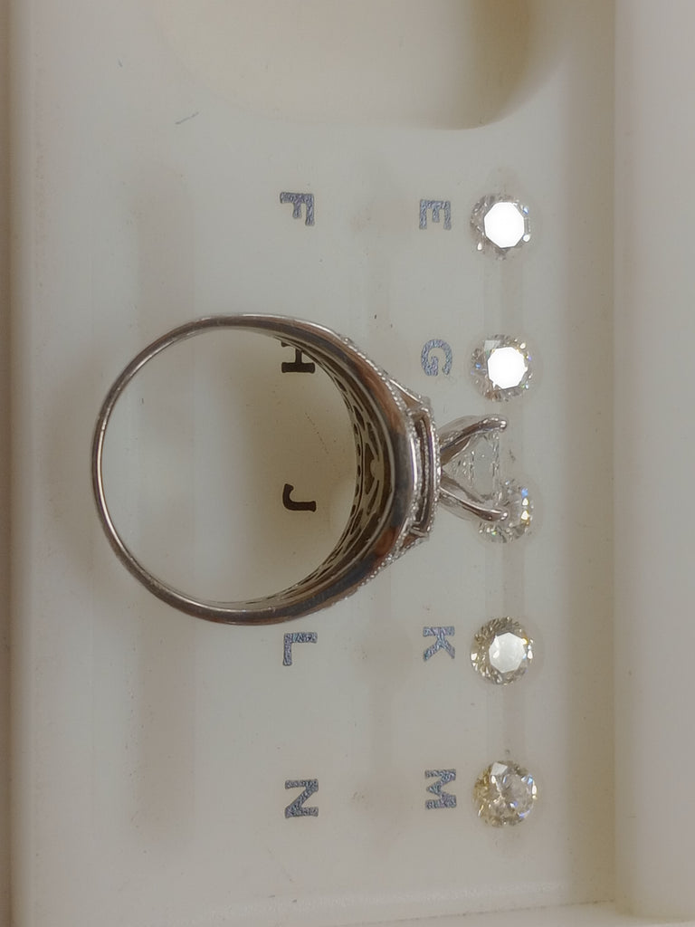 GIA 1.64 CT Princess Diamond, F, I1 Ring