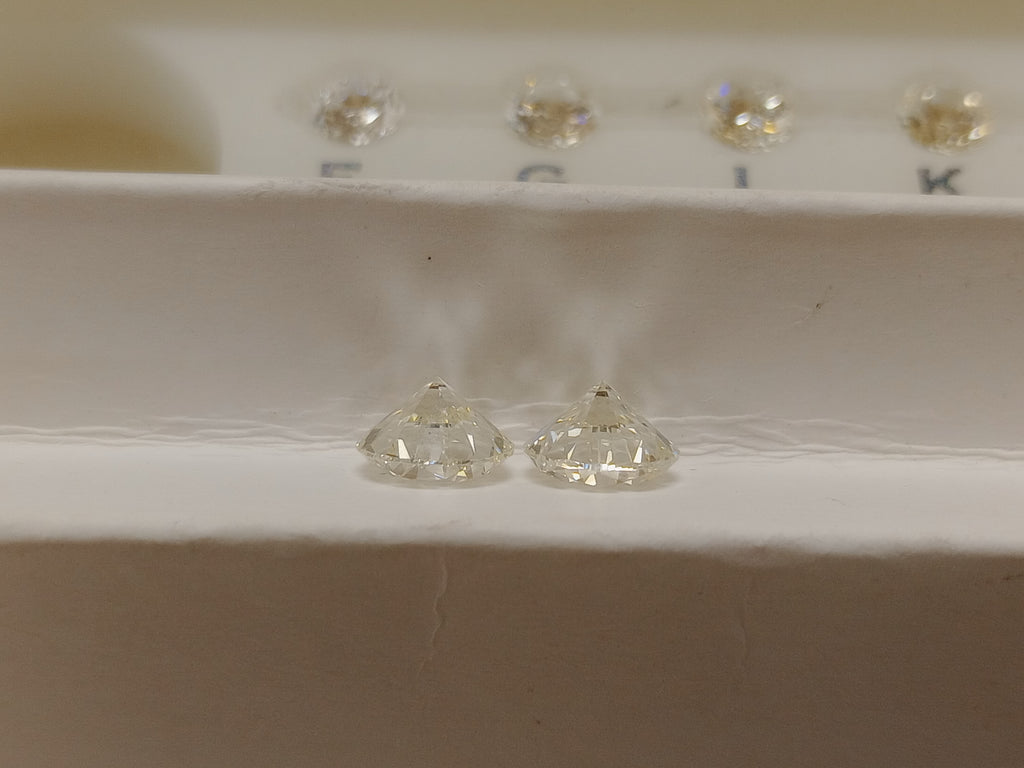 GIA 3.00 CTW Round Matched  Diamonds, K, SI1-VS2