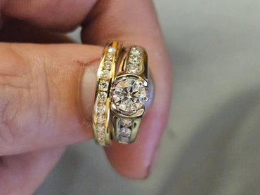 1.20 TCW Natural Diamond Engagement Set G-H I2