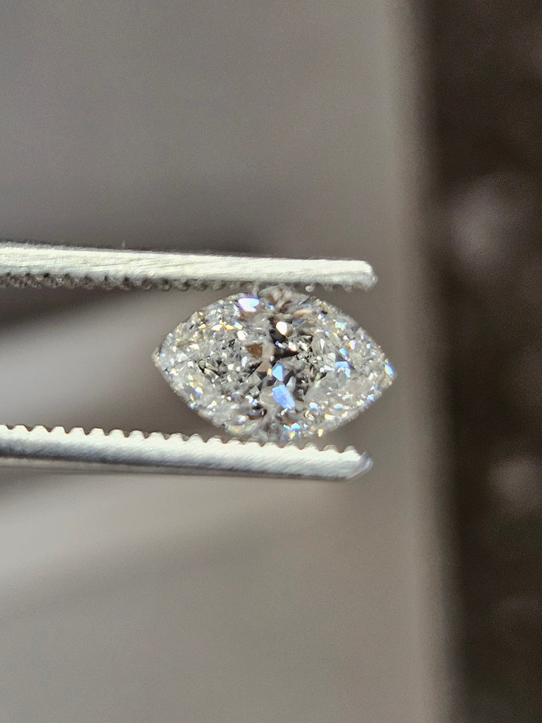 GIA 0.97 CT Marquise Diamond, F, I1