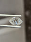 GIA 0.97 CT Marquise Diamond, F, I1