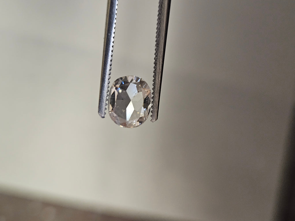 0.84 CT Rose Cut Natural Diamond, GH, I2