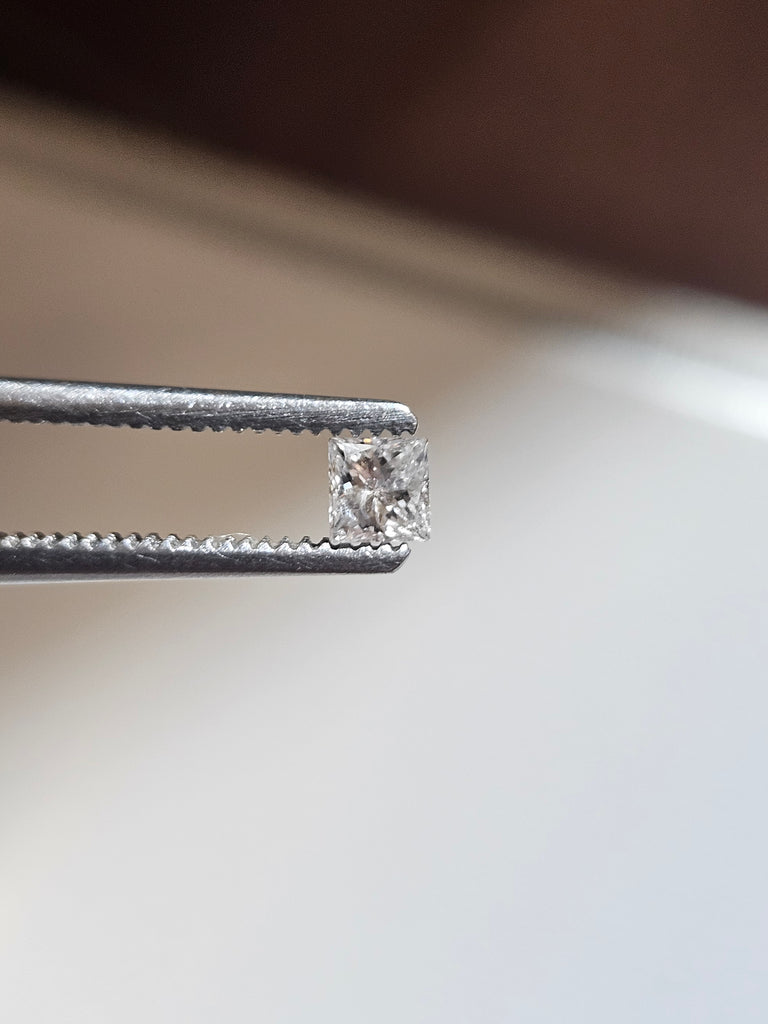 .22 CT Natural Princess Cut F-G imperfect