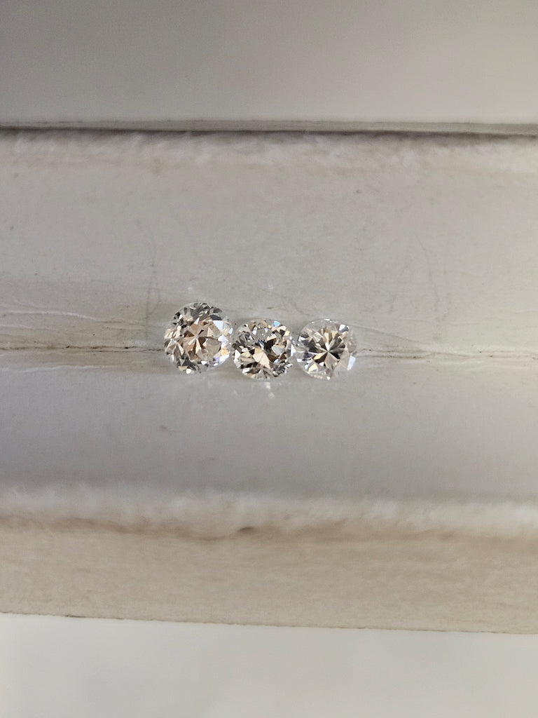 0.34 TCW Old European Cut G-H SI+ AVG. 11 ( 3 Stones)
