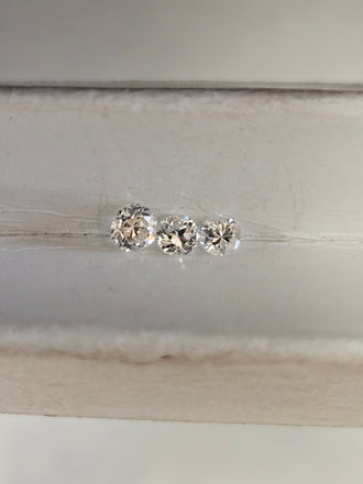 0.34 TCW Old European Cut G-H SI+ AVG. 11 ( 3 Stones)