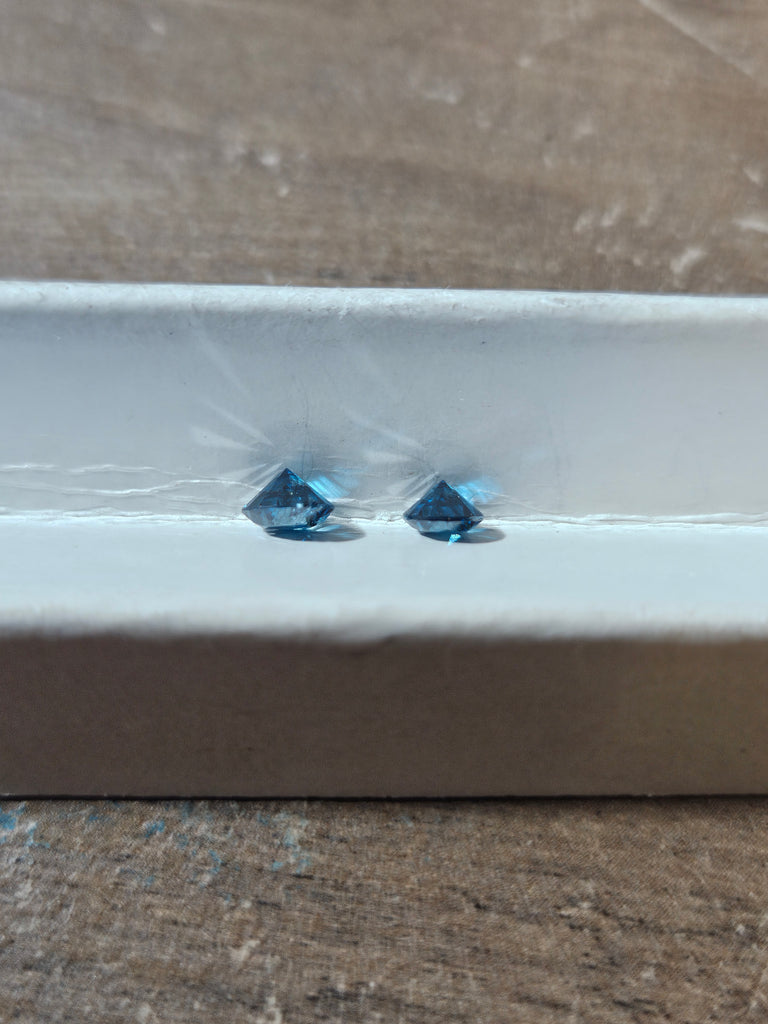 0.68 TCW Blue Treated Diamonds ( 2 Stones )