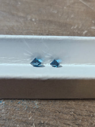 0.68 TCW Blue Treated Diamonds ( 2 Stones )