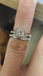 Center 1.01 CT Natural Princess Diamond Ring, H-I, SI1 (-75 + Gold)