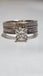 Center 1.01 CT Natural Princess Diamond Ring, H-I, SI1 (-75 + Gold)