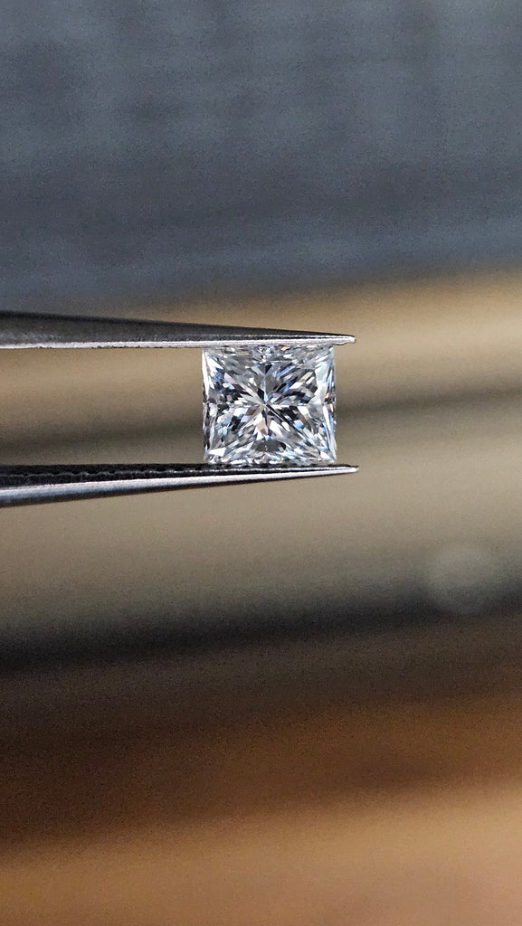 GIA 0.68 CT Natural Princess F, SI2