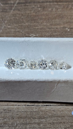 6 Old European Cut Natural Lot 2.13 TCW AVG.35CT SI1-I2
