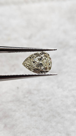 0.78 Pear shaped Natural diamond Open Culet LM SI2