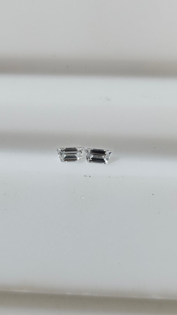 0.16 TCW Natural Trapezoid Cut Diamonds F-G VS Match