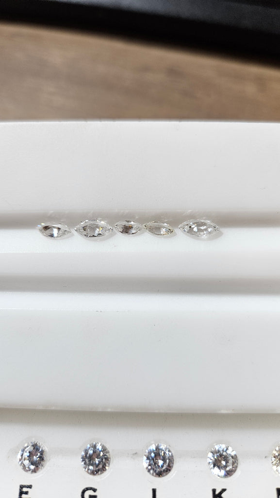 1.50 CTW Natural MQ Cut Parcel AVG .30 White SI 5 stones