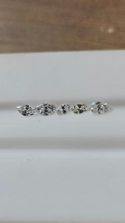 1.50 CTW Natural MQ Cut Parcel AVG .30 White SI 5 stones