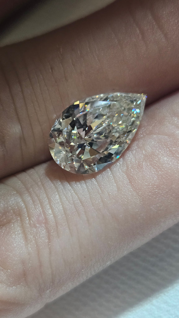 4.79 CT Natural Pear Shape Diamond H-I SI1