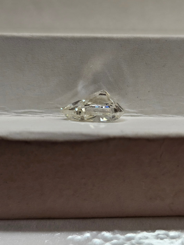1.77 CT Natural Pear Cut Diamond Drilled KL I1