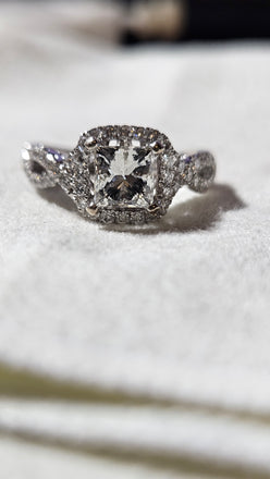 Center Stone EST 0.90 CT Natural Princess Diamond, G-H, I1-I2