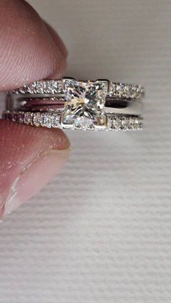 Center Stone EST 0.86 CT Natural Princess Diamond, H-I, I2