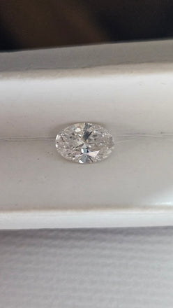 GIA 0.72 CT Natural Oval Diamond, F, I1
