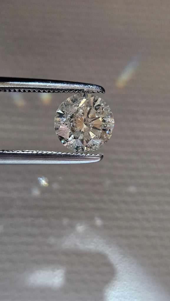 1.20 CT Natural Round Brilliant , IJ I2