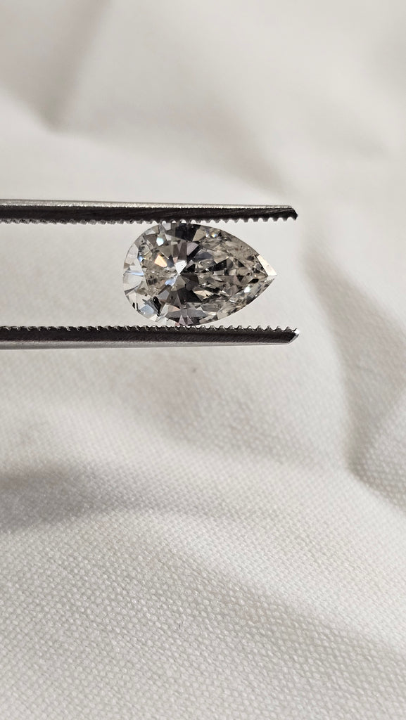 GIA 1.62 Natural Pear Cut J I1 VG VG