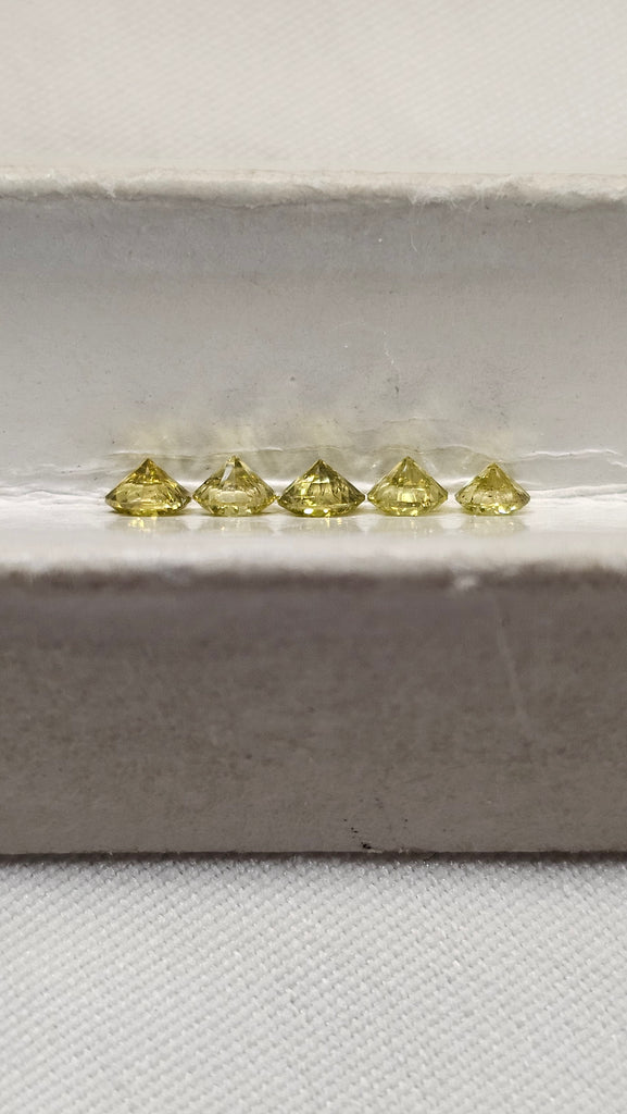 0.67 TCW Natural Yellow Treated Diamonds I1