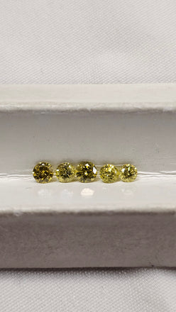 0.67 TCW Natural Yellow Treated Diamonds I1