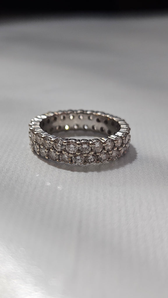 IGI EST 3.00 TCW Natural Diamond Eternity Band White Nice imperfect goods
