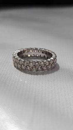 IGI EST 3.00 TCW Natural Diamond Eternity Band White Nice imperfect goods