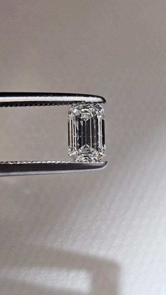 GIA 0.70 CT Natural Emerald Cut H I1 VG VG VG