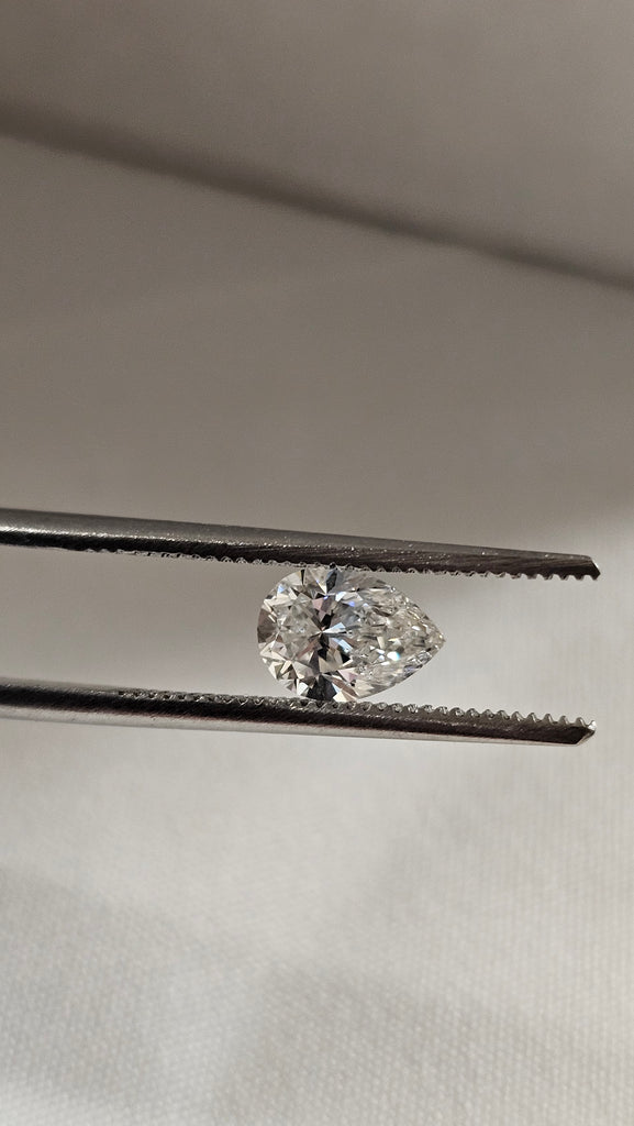 GIA 1.00 CT Natural Pear Shape E I1