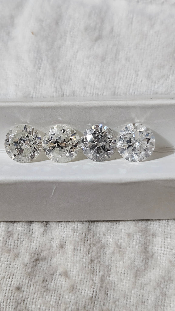 6.75 CTW Natural Round Brilliant Imperfect Parcel AVG 1.68