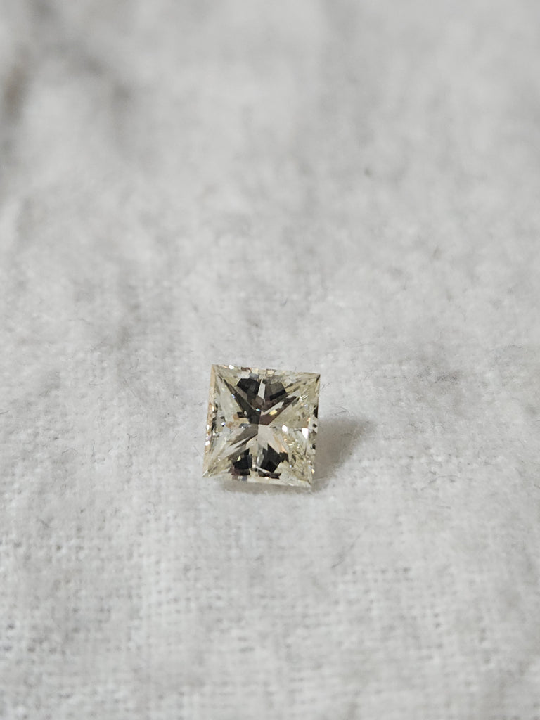 1.28 CT Natural Princess Cut Treated LM SI