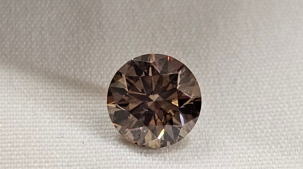 2.03 CT Natural Round Brilliant Brown Treated SI1-SI2