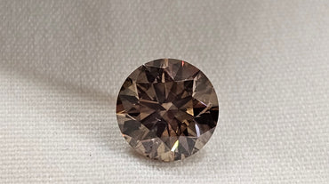 2.03 CT Natural Round Brilliant Brown Treated SI1-SI2