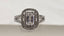Platinum Halo Ring 1.20 CTW Emerald Cut Center 0.70CT F-G VS1