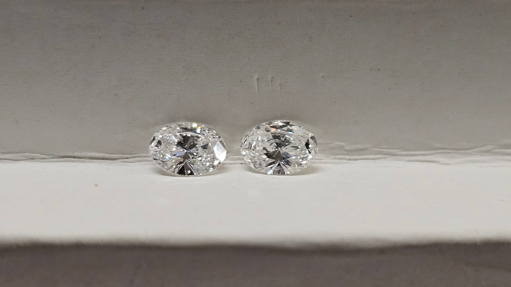 0.65 CT Oval Cut Natural Diamond Match G-H SI1-SI2
