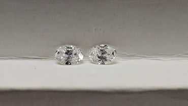 0.65 CT Oval Cut Natural Diamond Match G-H SI1-SI2
