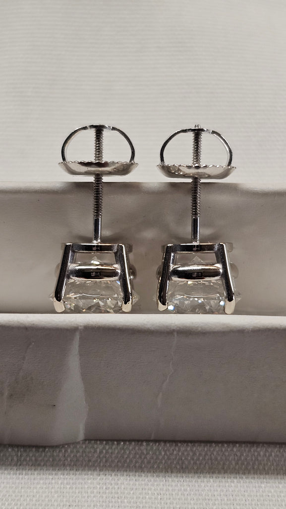 3.02 TCTW GIA Natural Diamond Stud Earrings F-G SI2-I1 Nice makes