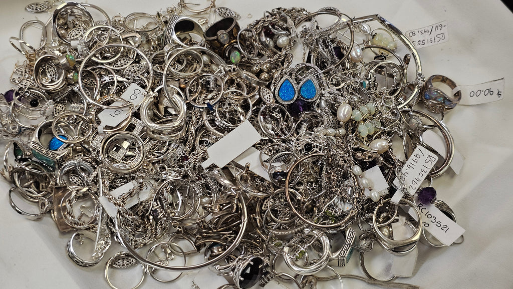 Sterling Silver Lot 866.64 Grams Useable Silver Jewelry