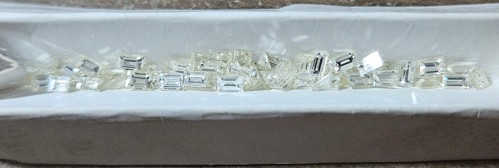 8.35 CTW Baguette Cut Natural Diamond Parcel (69) K-M VS