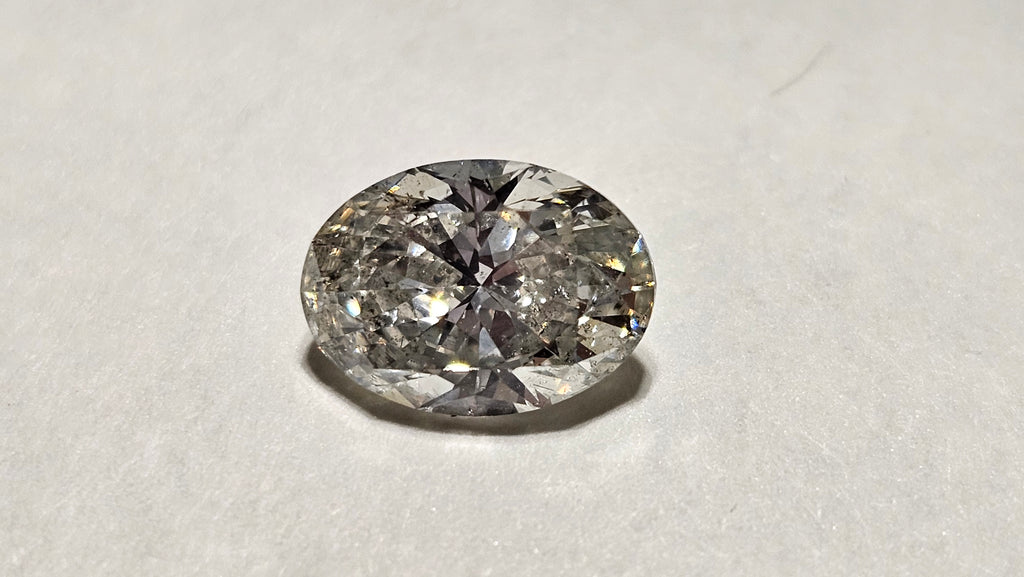 2.01 CT HRD Oval Cut Natural Diamond I SI2