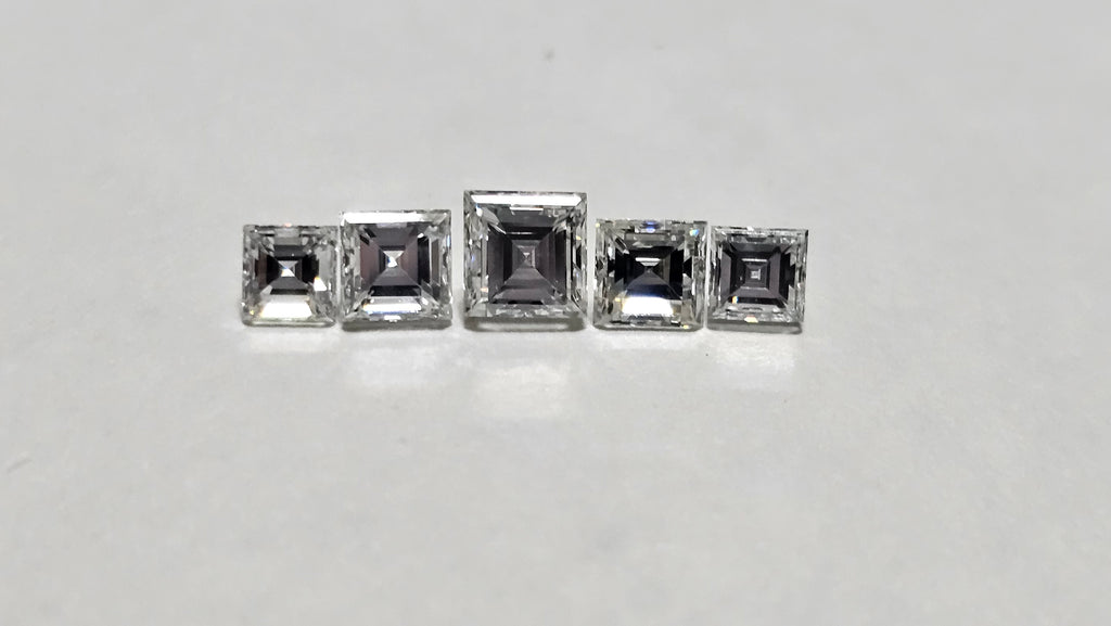 1.45 CTW Square Cut Natural Diamond Parcel (5) J VS