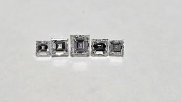 1.45 CTW Square Cut Natural Diamond Parcel (5) J VS