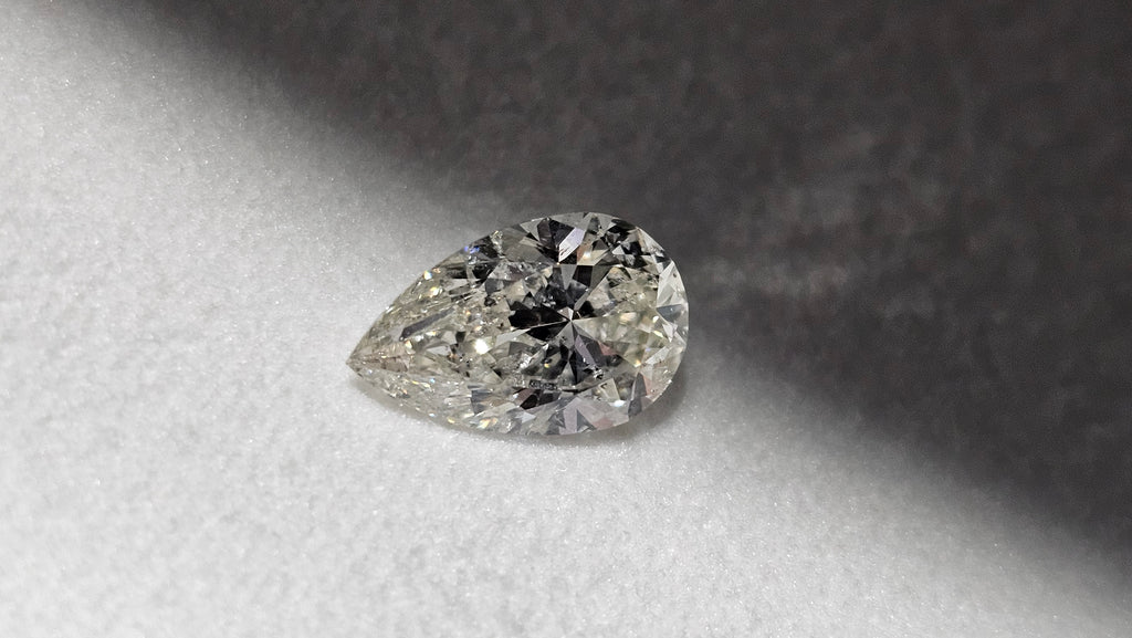 2.01 CT HRD Pear Shape Natural Diamond J SI2