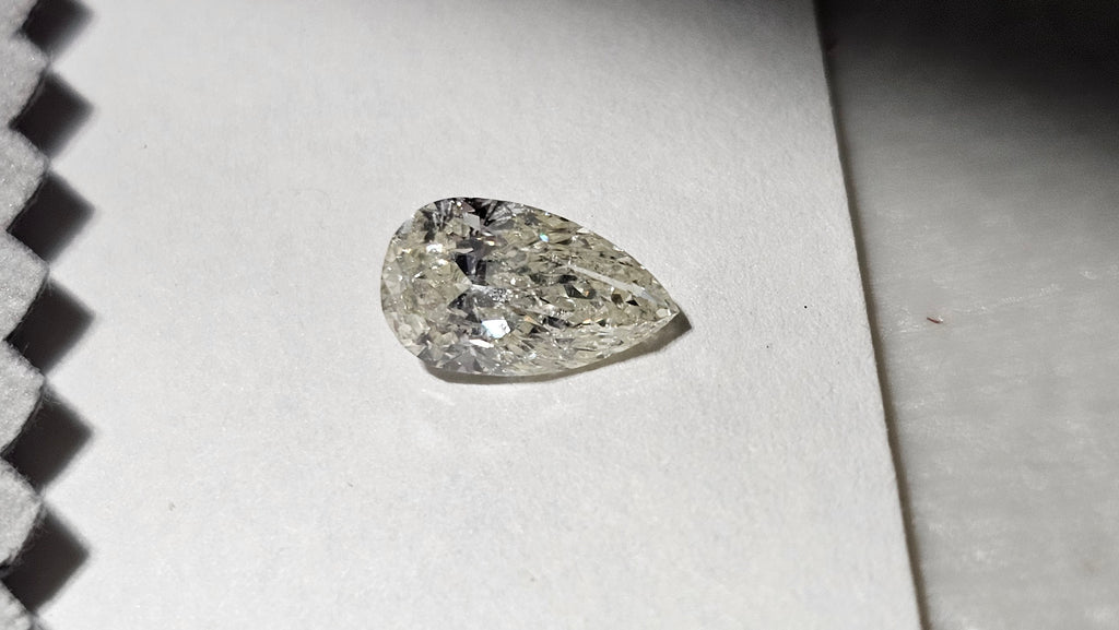 1.00 CT HRD Pear Shape Natural Diamond K I1