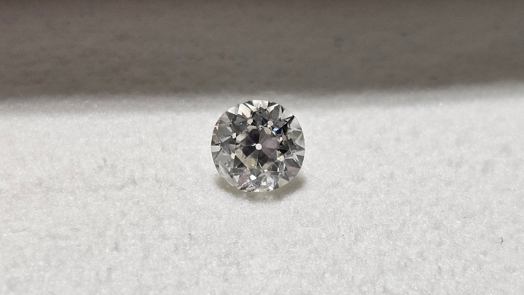 0.93 CT Old Euro Natural Diamond I-J SI2-I1 Chipped