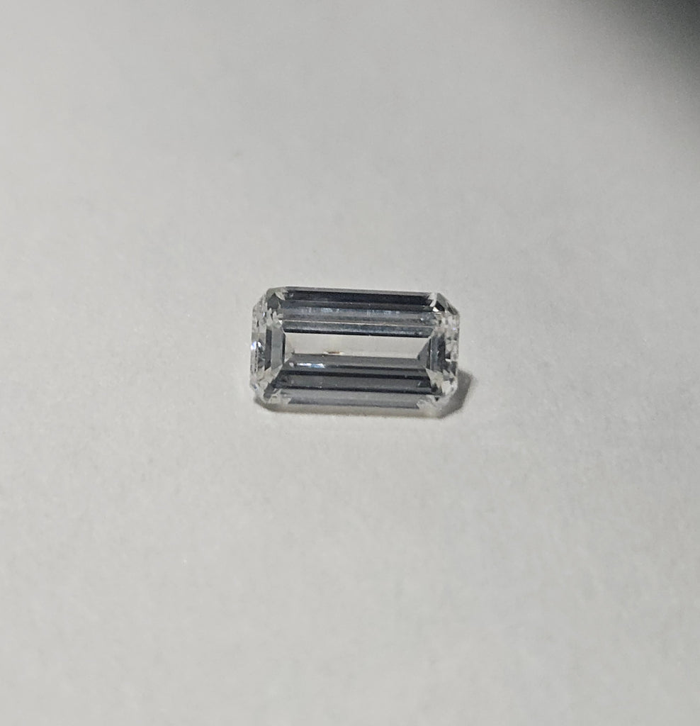 0.42 CT Elongated Emerald Cut Natural Diamond H-I VS